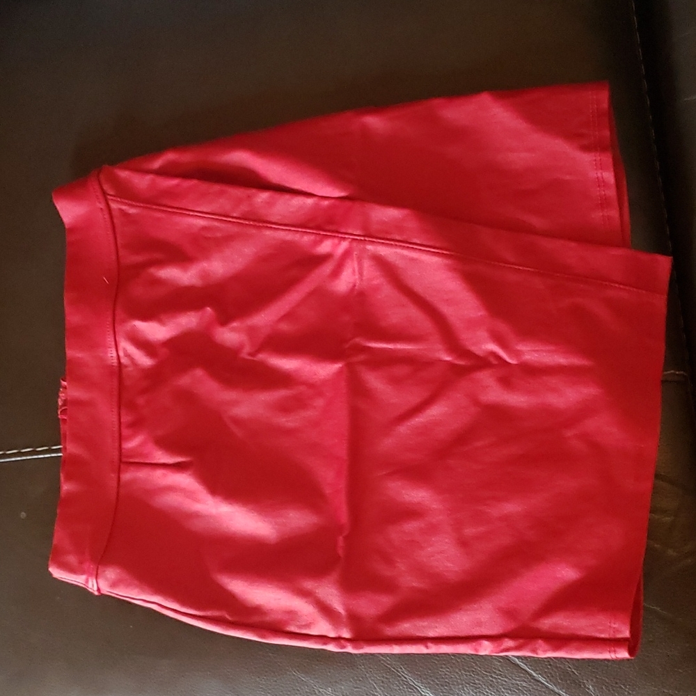 Red mini skirt